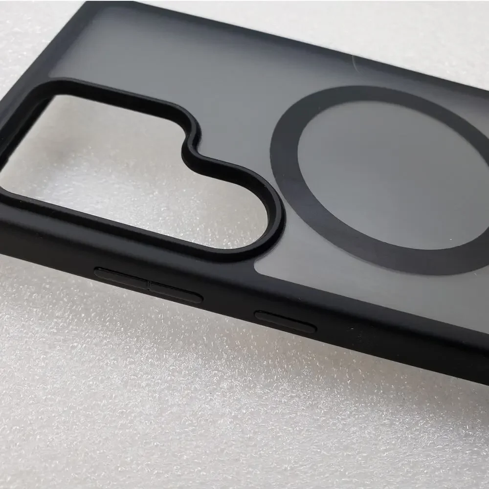 TORRAS Magnetic Translucent Case for Samsung Galaxy S25 Ultra. Black